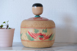 Vintage Ejiko Kokeshi with Spinning Top Inside | 14 cm