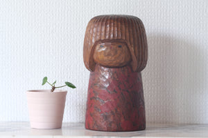 Exclusive Vintage Creative Kokeshi By Issetsu Kuribayashi  栗林 一雪 (1924-2011) | 18 cm