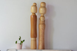 Rare Large Vintage Creative Kokeshi Pair by Aida Seiho (1926-1998) | 50 cm and 51 cm