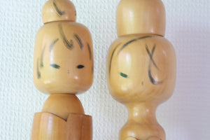 Rare Large Vintage Creative Kokeshi Pair by Aida Seiho (1926-1998) | 50 cm and 51 cm