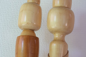 Rare Large Vintage Creative Kokeshi Pair by Aida Seiho (1926-1998) | 50 cm and 51 cm
