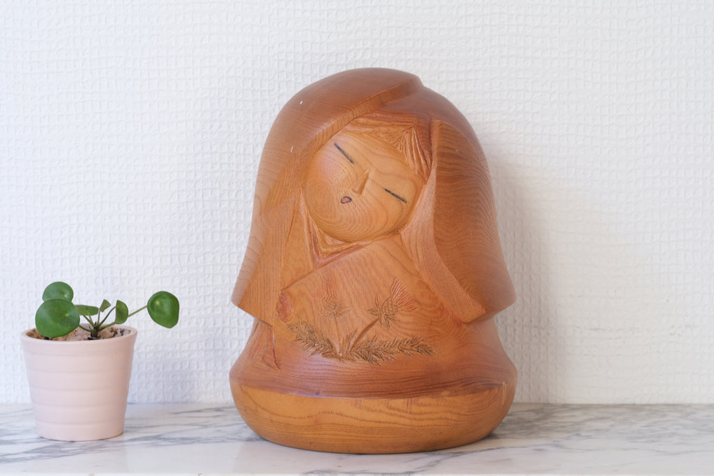 Exclusive Vintage Creative Kokeshi by Kazumi Fujikawa (1951-) | 20 cm