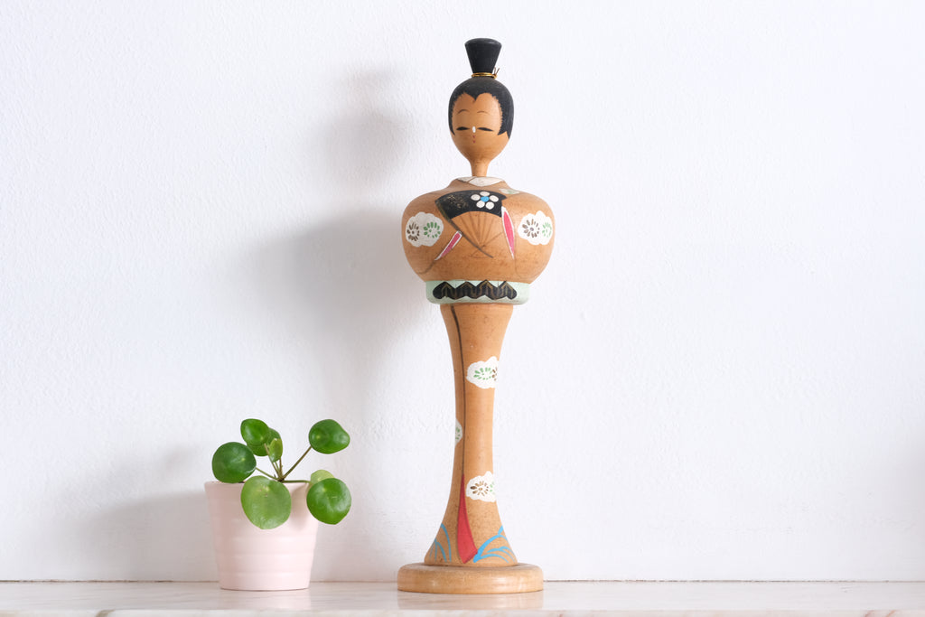 Vintage Sosaku Kokeshi | Geisha | Dated: 1967 | 30,5 cm