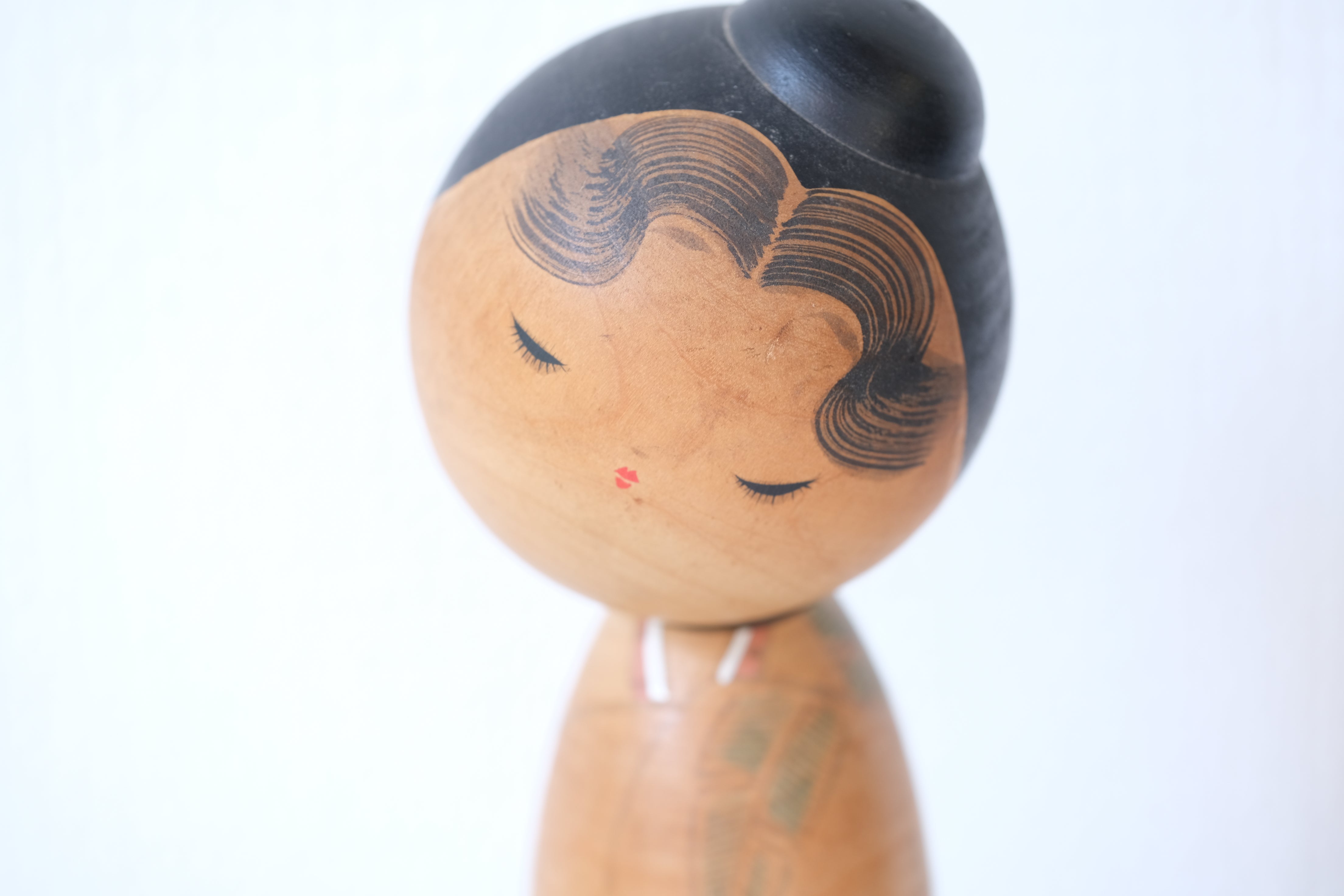 Vintage Creative Kokeshi by Sansaku Sekiguchi (1925-2018) | Titled: 'Hajirai - Shyness' | 20 cm