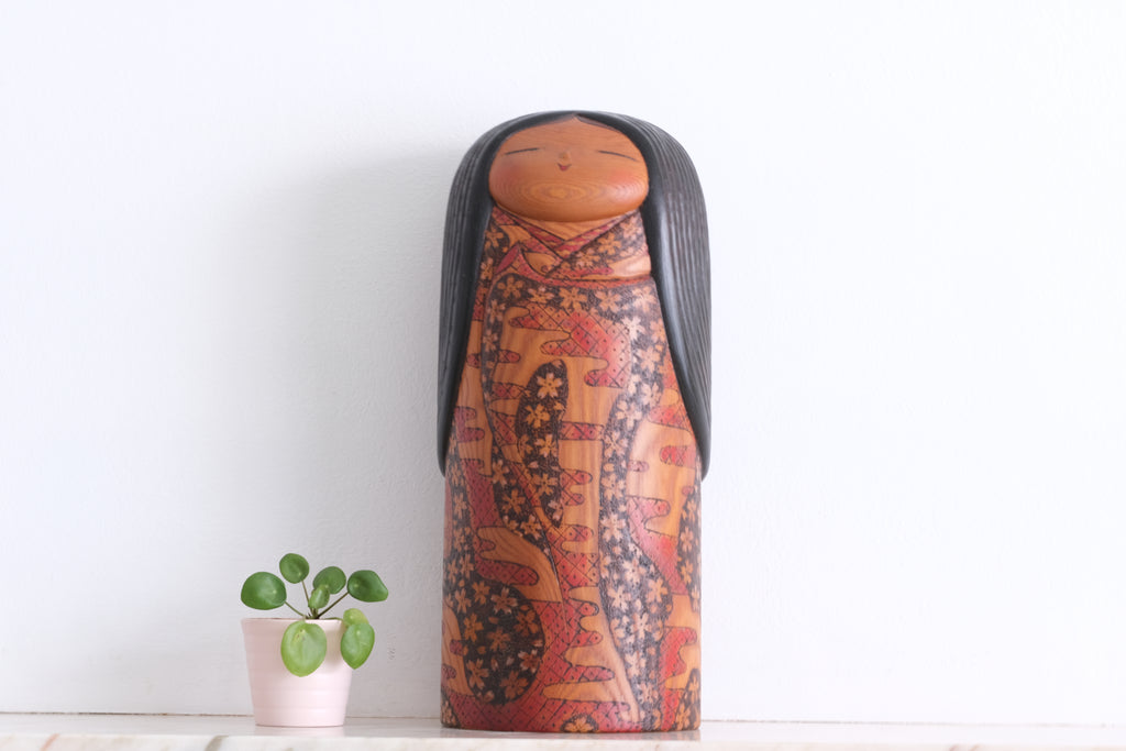 Exclusive Vintage Sosaku Kokeshi By Kato Tatsuo (1940-) | 34,5 cm