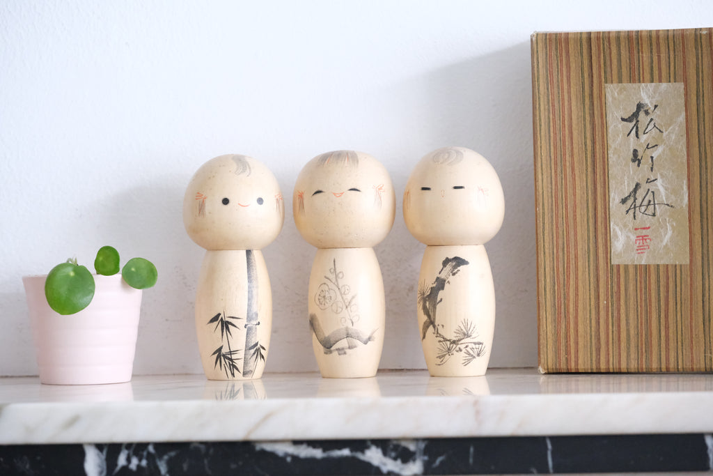 Vintage Creative Kokeshi by Issetsu Kuribayashi (1924-2011) | With Original Box | 12 cm