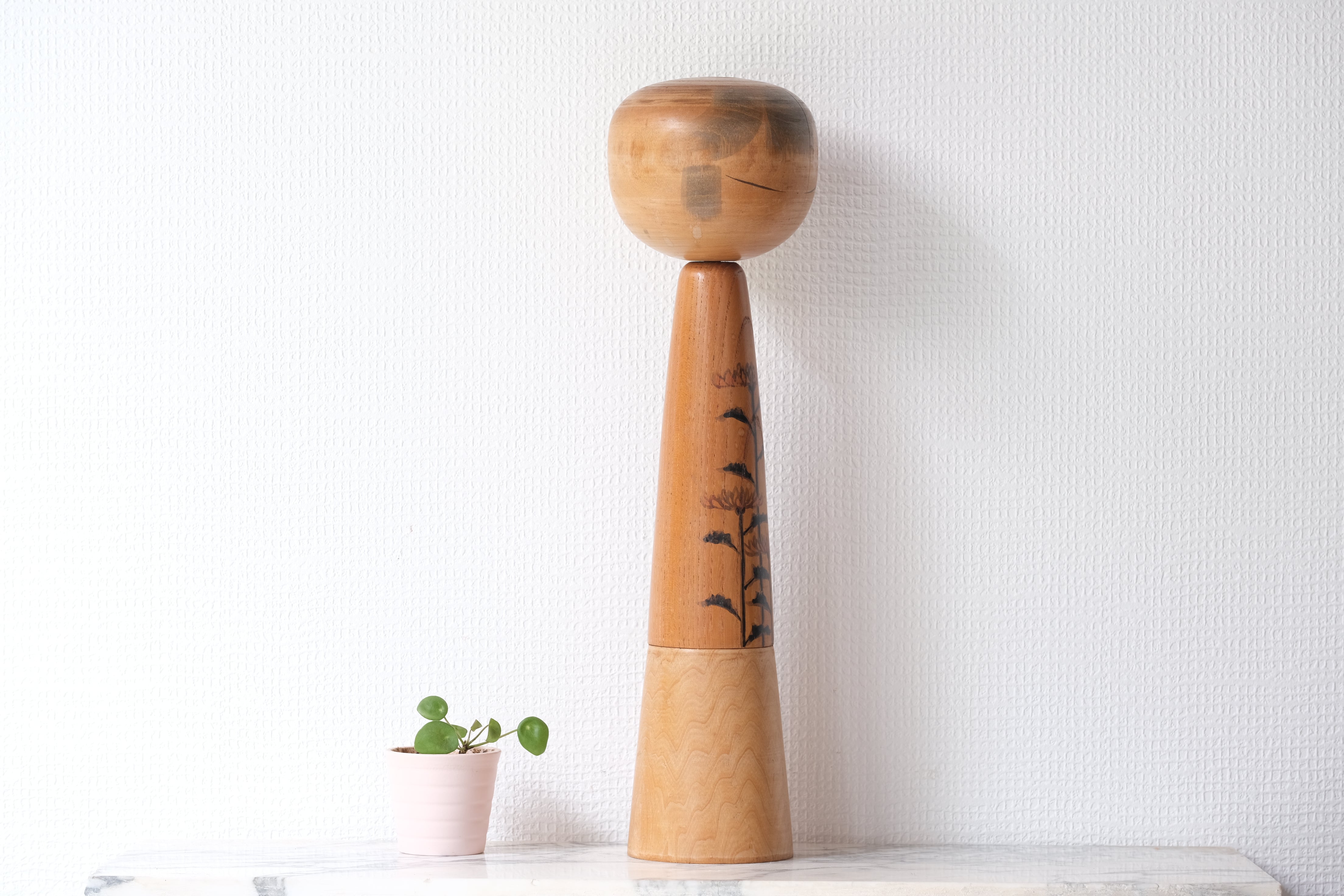 Rare Vintage Sosaku Kokeshi by Hideo Ishihara (1925-1999) | 44 cm