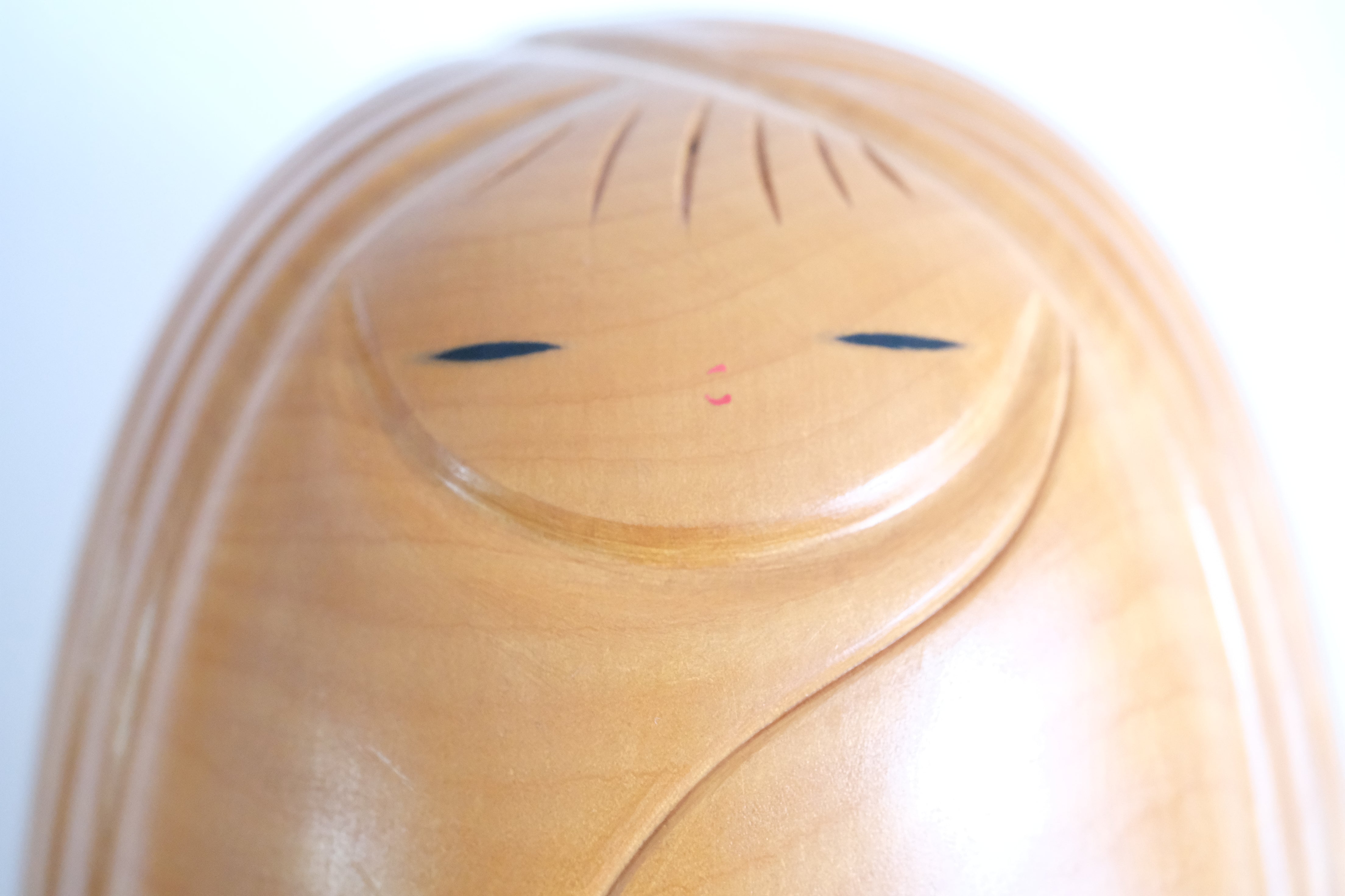 Exclusive Vintage Creative Kokeshi by Chiyomatsu Kanou (1935-) | Titled: 'Harukaze - Spring Breeze' | 26 cm