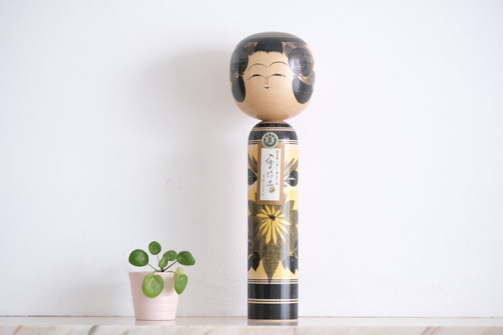 Vintage Sosaku Kokeshi By Kiyohara Takao (1916-TBD) | 35,5 cm