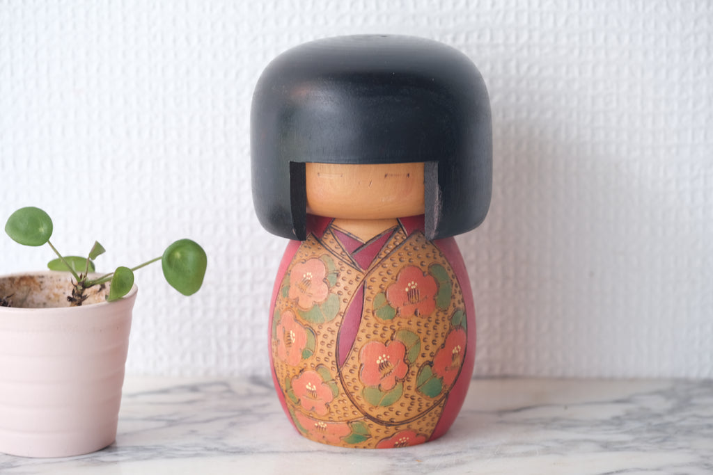 Rare Vintage Gumma Kokeshi By Kazuo Takamizawa (1927-) | 15 cm