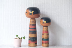 Exclusive Mother and Child Vintage Kokeshi By Sanpei Yamanaka (1926 - 2012) | 22,5 cm and 30 cm