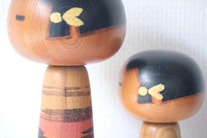 Exclusive Mother and Child Vintage Kokeshi By Sanpei Yamanaka (1926 - 2012) | 22,5 cm and 30 cm