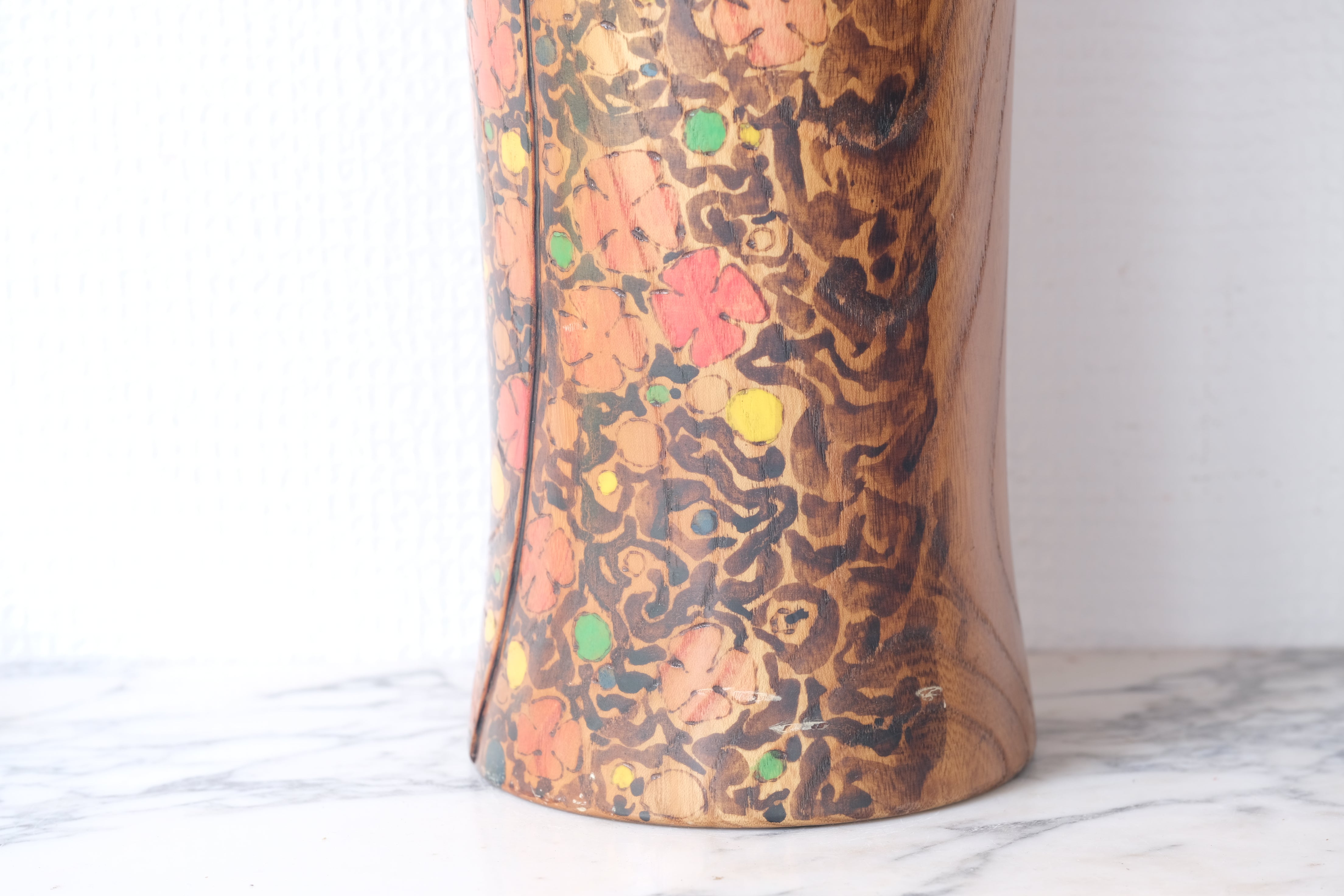 Exclusive Vintage Gumma Kokeshi by Toa Sekiguchi (1942-) | Titled: 'Flower Garden' | 50 cm