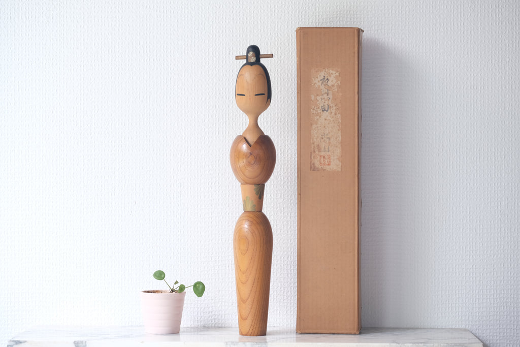 Exclusive Vintage Creative Kokeshi By The famous Shozan Shido (1932-1995) | With Original Box | 41,5 cm