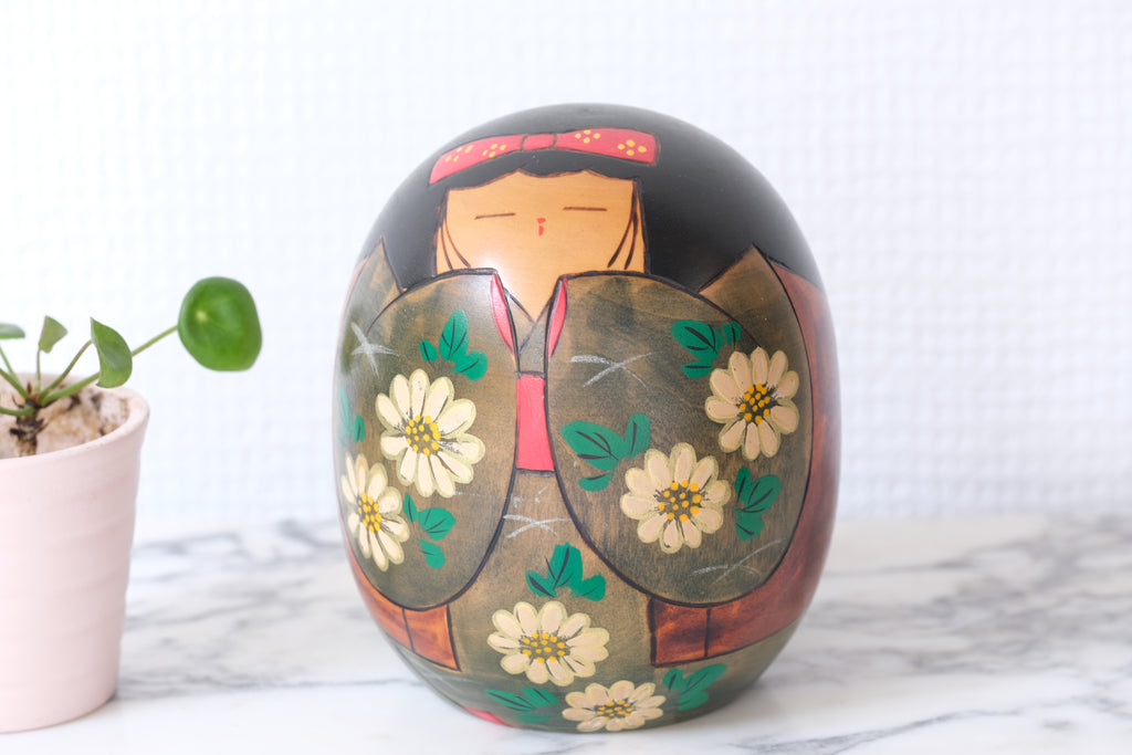 Vintage Sosaku Kokeshi by Miyashita Hajime (1940-Retired) | 11 cm