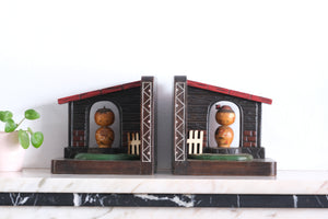 Rare Vintage Kokeshi bookend | each 15,5 cm x 14,5 cm x 11,5 cm