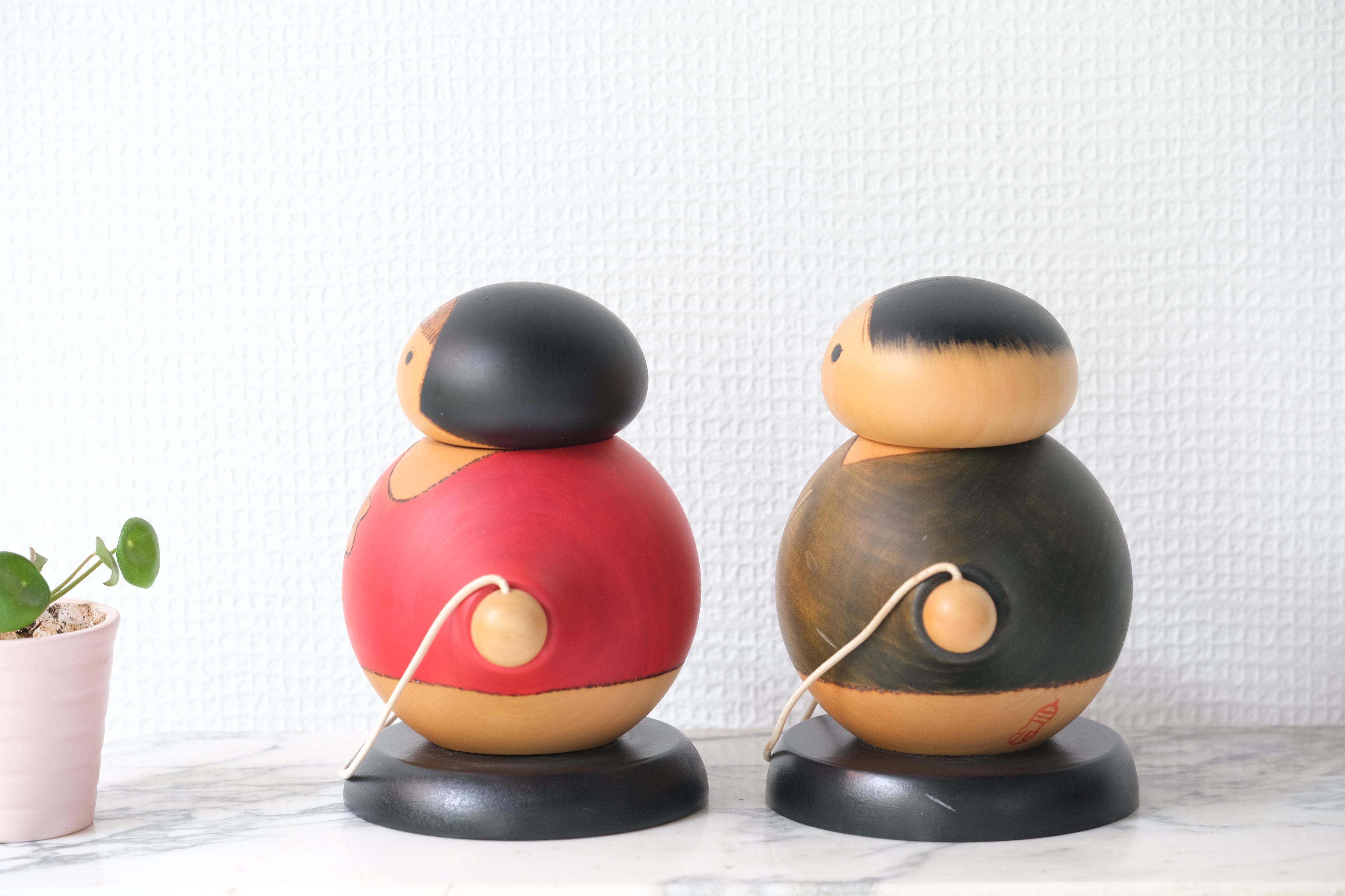 Exclusive Pair of Vintage Creative Kokeshi by Sansaku Sekiguchi 