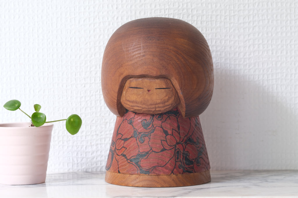 Exclusive Vintage Creative Kokeshi By Issetsu Kuribayashi (1924-2011) | 16 cm