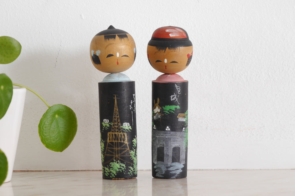 A lovely pair of Vintage Creative Kokeshi
