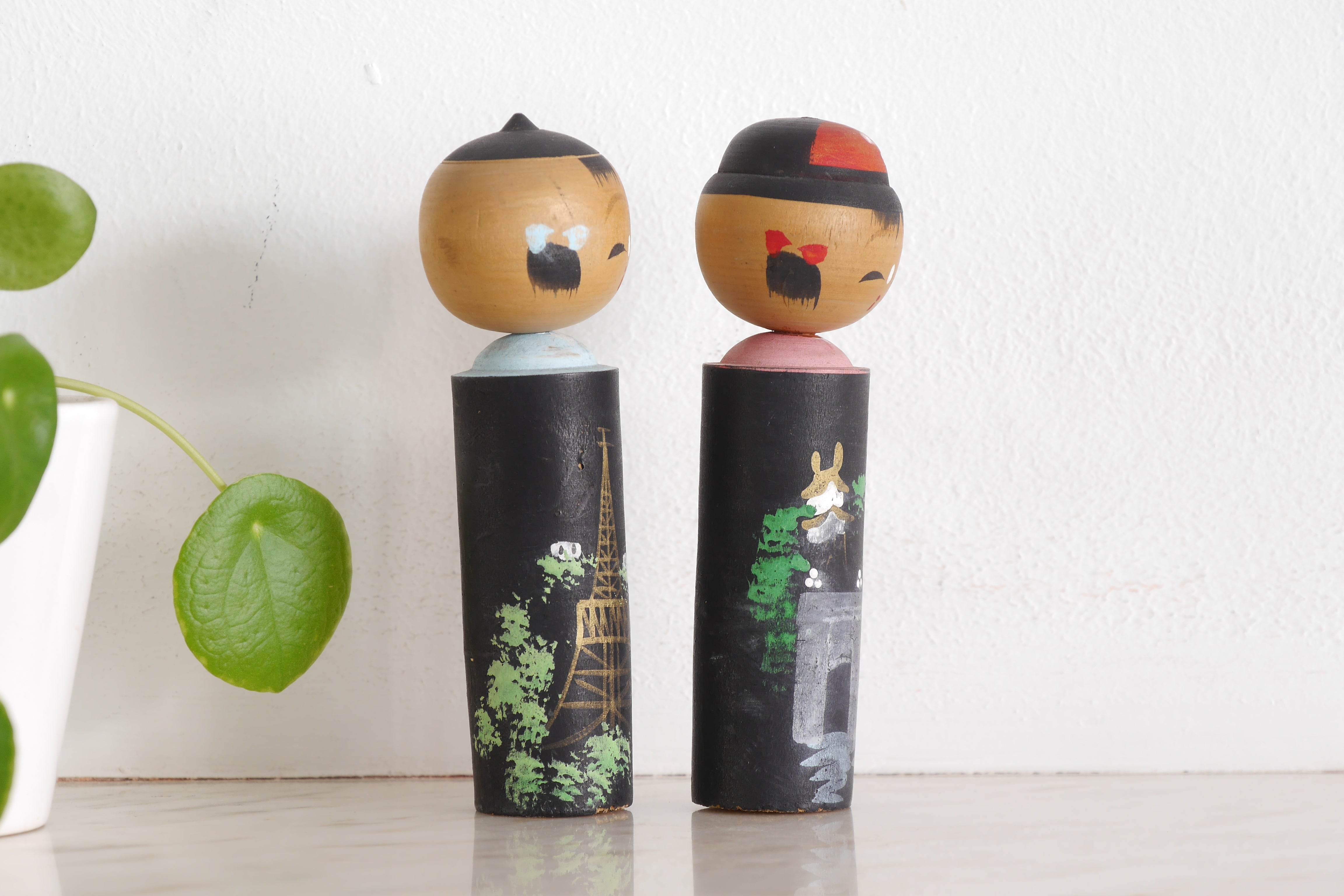 A lovely pair of Vintage Creative Kokeshi