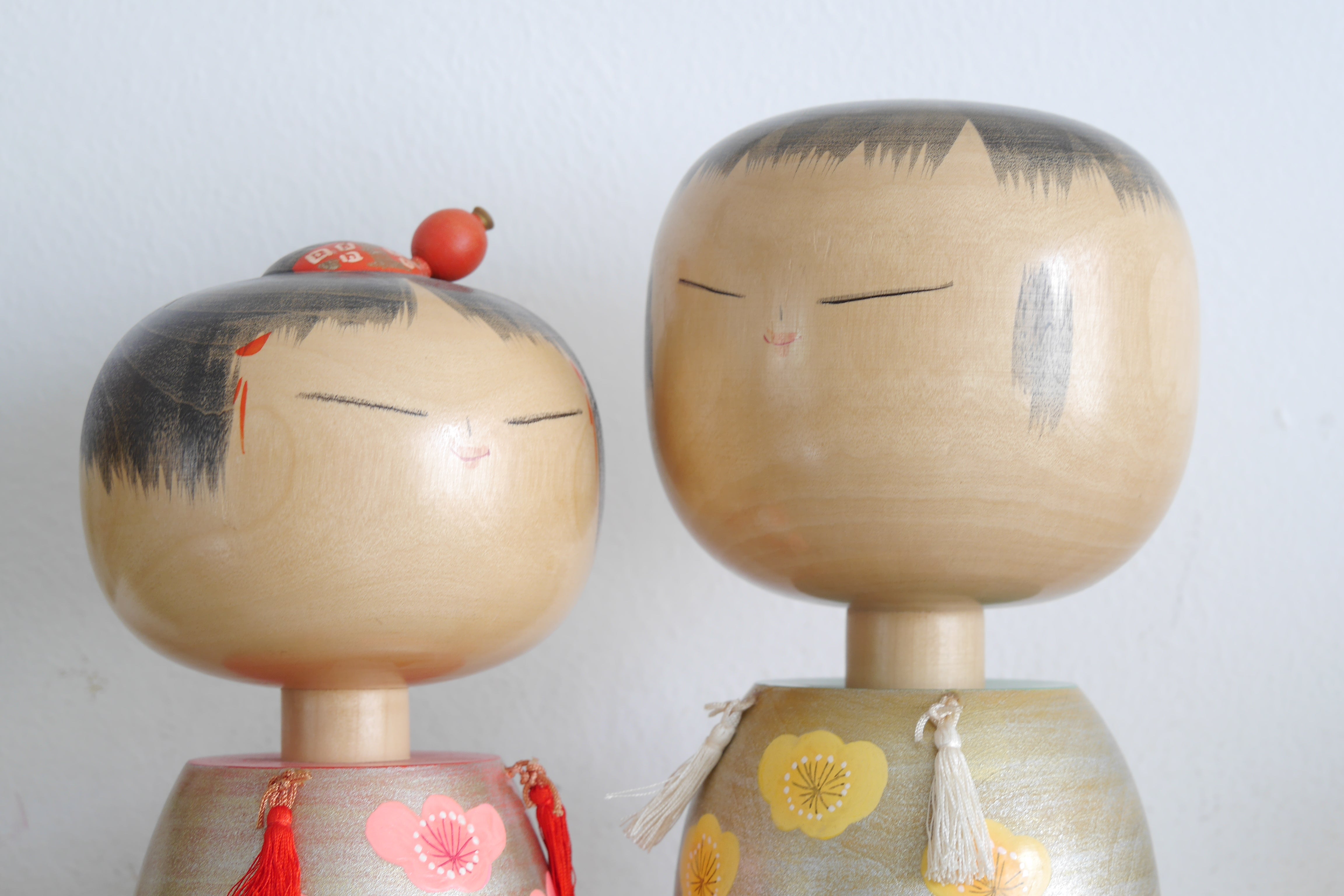 Exclusive Pair of Vintage Creative Kokeshi By Takahashi Akinori (1957 - )