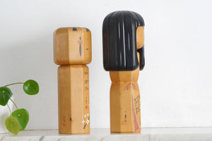 Exclusive Pair of Vintage Creative Kokeshi by Yoshino Ichikyo | With Wooden Box