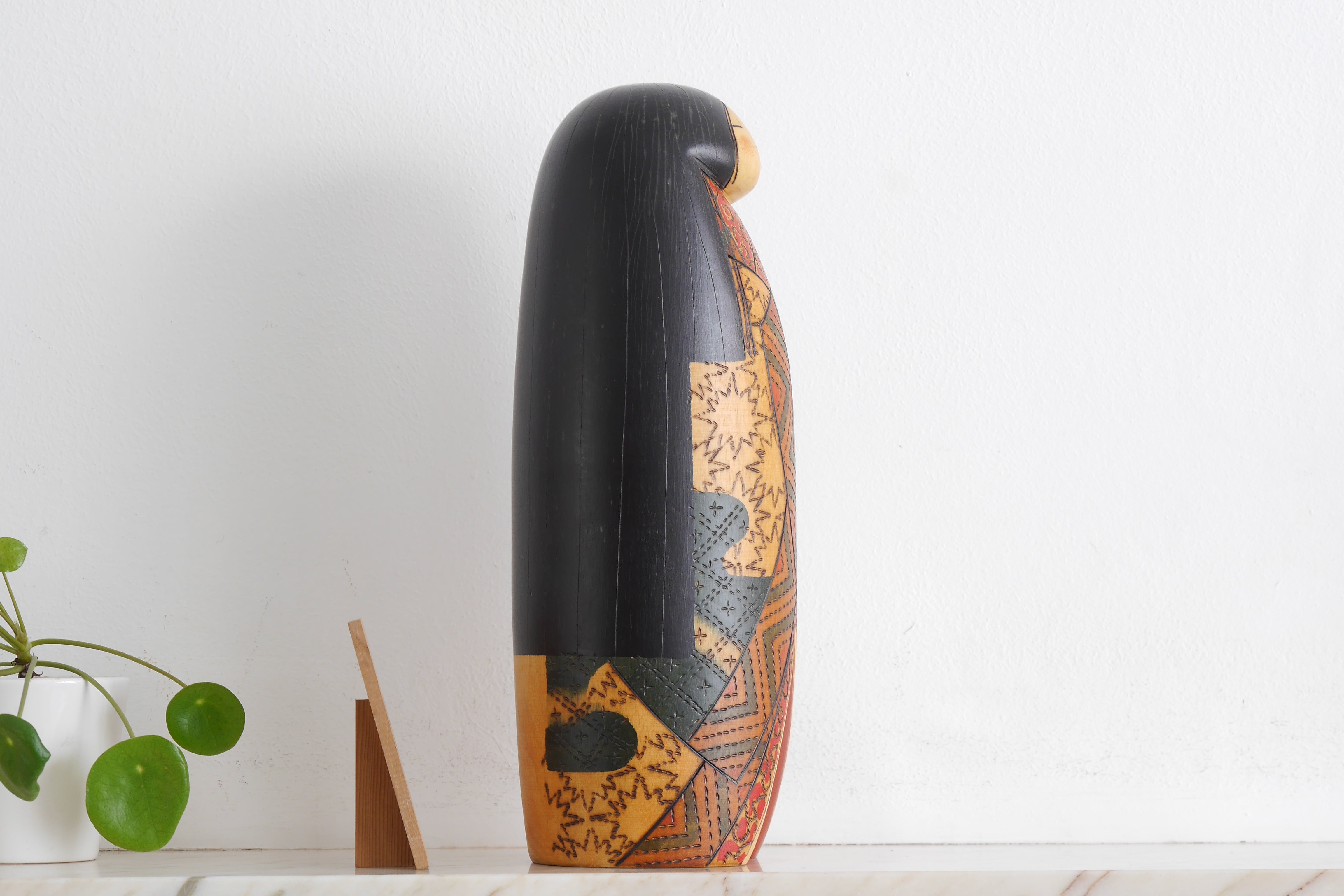 Exclusive Vintage Kokeshi by Inosuke Kobayashi (1931-unknown) | With Original Box | 36 cm