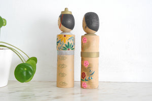 A lovely pair of Vintage Creative Kokeshi | Hinamatsuri or "girls' day"