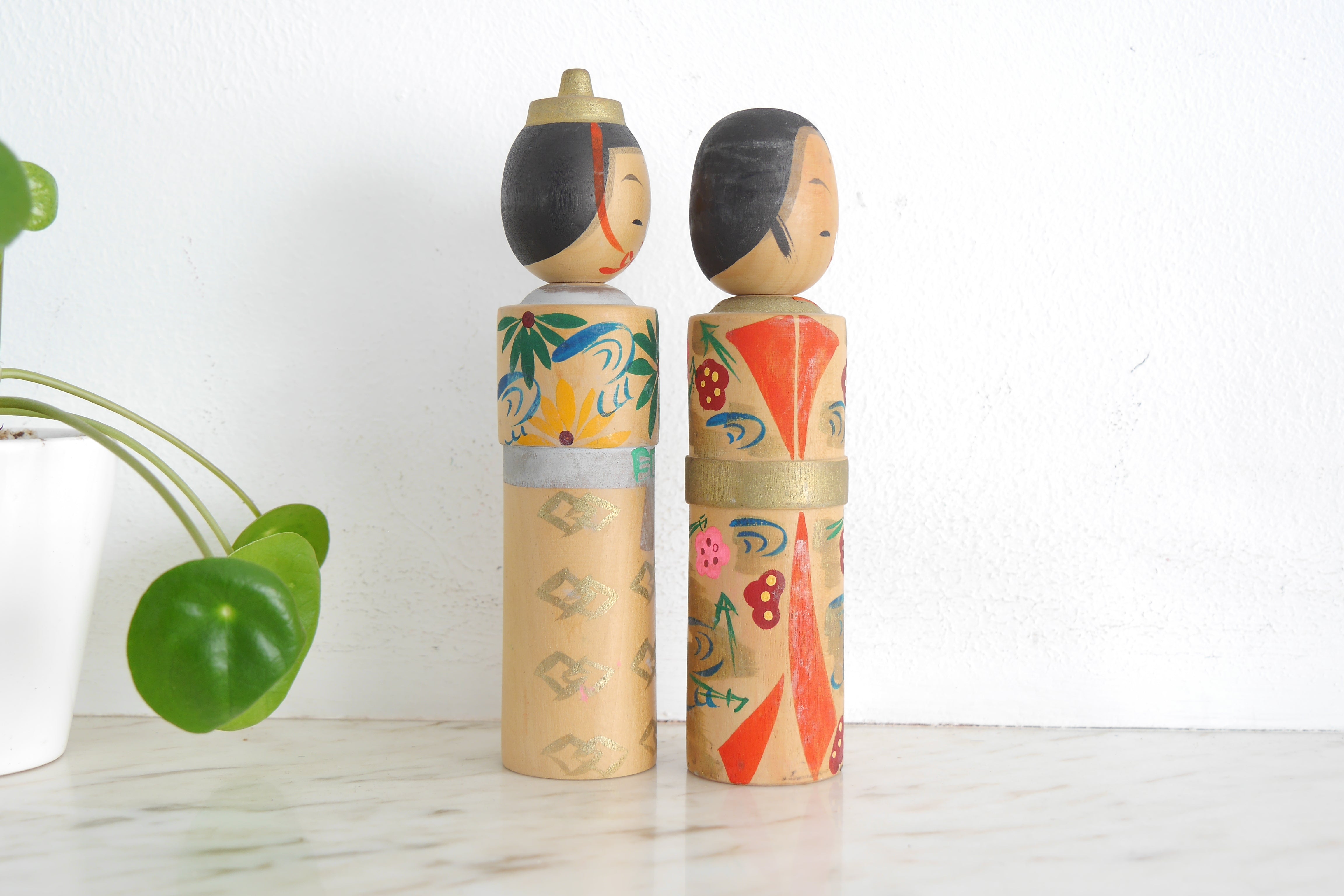 A lovely pair of Vintage Creative Kokeshi | Hinamatsuri or "girls' day"