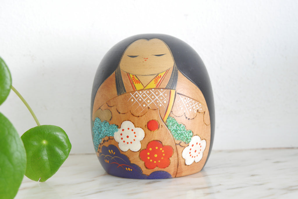 Vintage Creative Kokeshi by Tanaka Akitsune | Dated: 1990