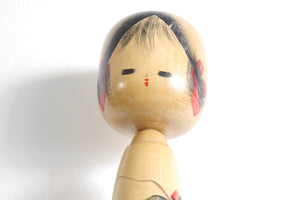 Exclusive Vintage Creative Kokeshi By Sato Koson | Titled: 'Kantsubaki' or 'Winter Camelia' | 45 cm!