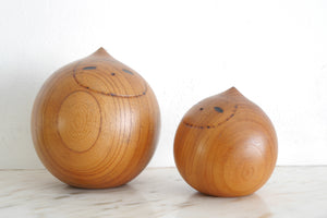 Exclusive Pair of Vintage Kokeshi By Sanpei Yamanaka (1926-2012) | Titled: 'Doji - Unperturbed'