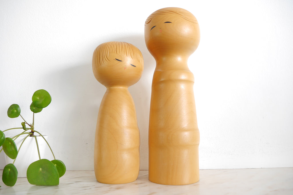 Exclusive Mother and Child Vintage Kokeshi By Sato Koson