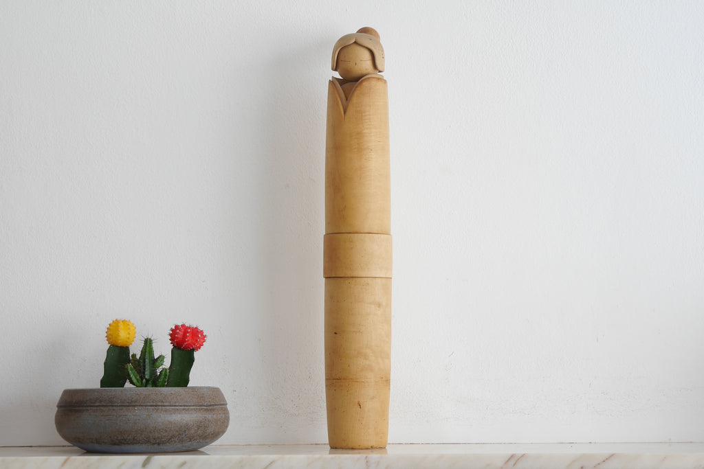 Exclusive Vintage Sosaku Kokeshi By the Award-winning Shozan Shido (1932-1995) | 50 cm