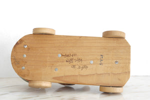 Wooden Car | Japanese Vintage Toy | Kijigangu | Dated: 1987