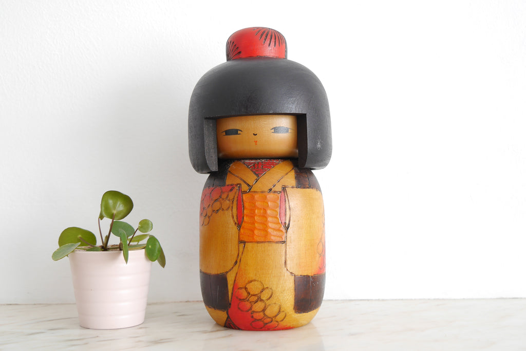 Vintage Gumma Kokeshi by Fumio Tomidokoro (1948-) | 23 cm