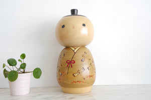 Cute Vintage Creative Kokeshi with dragonflies by kishi Sadao (1932-1998) | 24 cm