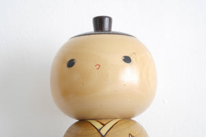 Cute Vintage Creative Kokeshi with dragonflies by kishi Sadao (1932-1998) | 24 cm