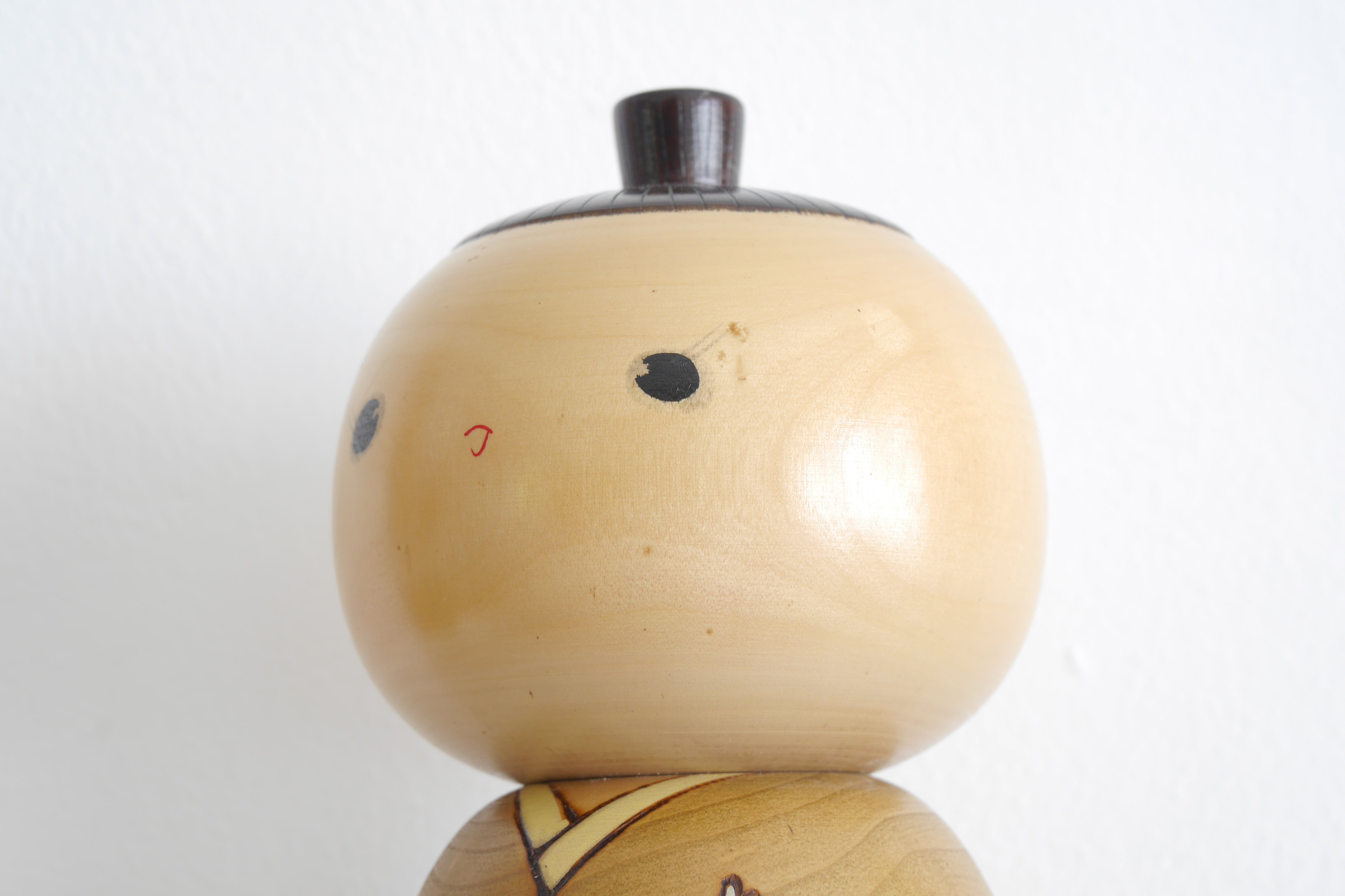 Cute Vintage Creative Kokeshi with dragonflies by kishi Sadao (1932-1998) | 24 cm